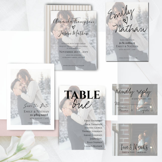 Modern Save the Dates for Wedding, Vellum Wedding Save the Date