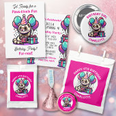 Cute Ferret Themed Girl's Birthday Personalized Sugar Cookie