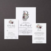 Floral Romance Horizontal Bride Bridal Shower Invitation (Personalise this independent creator's collection.)