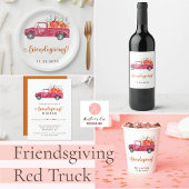 Friendsgiving Calligraphy Red Truck Pumpkins Cute Chocolate Covered Oreo
