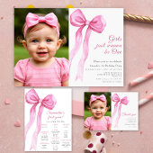 Pink Bow girl birthday time capsule message