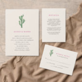 Neutral Desert | Cactus Wedding Invitation (Personalise this independent creator's collection.)