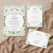 Glam Greenery wedding invitations envelopes (Personalise this independent creator's collection.)