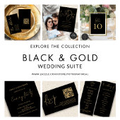 Elegant Gold Black Wedding Program | Zazzle