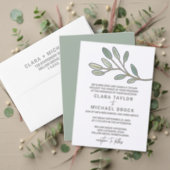 Gold Veined Eucalyptus Wedding Wrap Around Label (Personalise this independent creator's collection.)