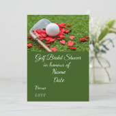 Golf save the date with golf ball with love Card