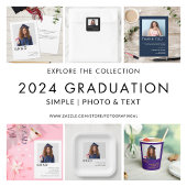 Simple Photo 2024 Graduation Purple Announcement