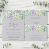Desert Green and Purple Succulents Wedding Invitation (Personalise this independent creator's collection.)