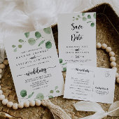 Green Delight Eucalyptus Wedding Advice Card