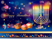 Hanukkah Menorah Jewish Holiday Navy Blue Adult Cloth Face Mask