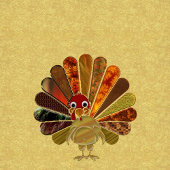 Colorful Happy Thanksgiving Turkey Eraser