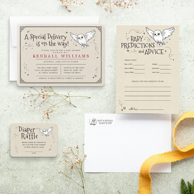 Harry Potter Hedwig Baby Shower Thank You Gift Tags Zazzle