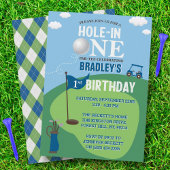 Hole In One Golf 1st Birthday Invitation | Zazzle
