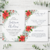 Poinsettia Eucalyptus Couple Shower Invitations (Personalise this independent creator's collection.)