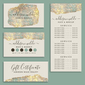 Holographic Signature Script Modern Glam Glitter Appointment Card