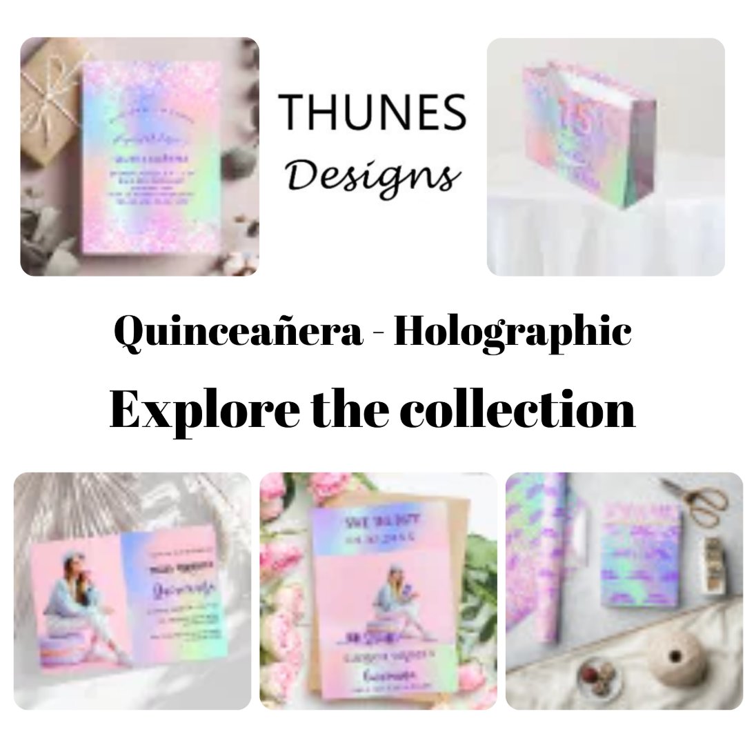 Holographic custom photo Quinceanera party welcome Pedestal Sign | Zazzle