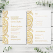 Gold Paisley Traditional Indian Bridal Shower Invitation (Personalise this independent creator's collection.)