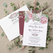 Burgundy Pink Country Rose Envelope Liner (Personalise this independent creator's collection.)