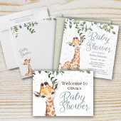 Safari Jungle Giraffe Diaper Raffle Baby Shower Enclosure Card