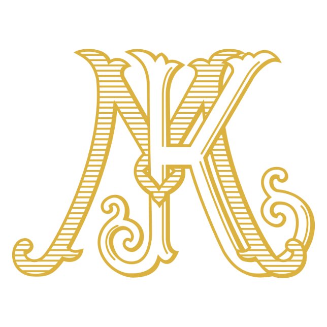 Sticker KM Monogram or MK Monogram Zazzle