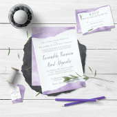 Lavender Watercolor Wedding Info Card