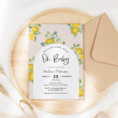 Citrus Lemon Baby Shower Photo Backdrop | Zazzle