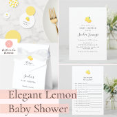 Budget Lemon Baby Shower Elegant Minimalist