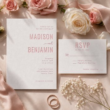 Letterpress Elegant Wedding