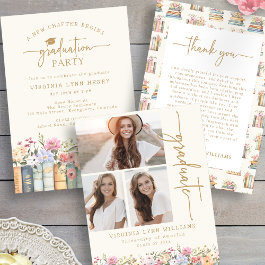 Library Books and Boho Wildflowers Graduation