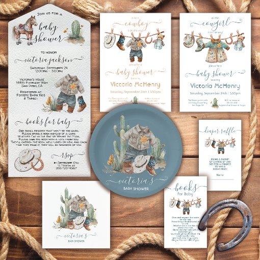 Little Cowgirl Western Dress Baby Shower Invitation Zazzle