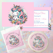 Personalized Pink Unicorn Girl's Birthday Chocolate Covered Oreo