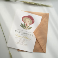 Mushroom Love Baby Shower Invitations by Basic Invite