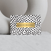 Modern Gold Confetti Designer Business Card