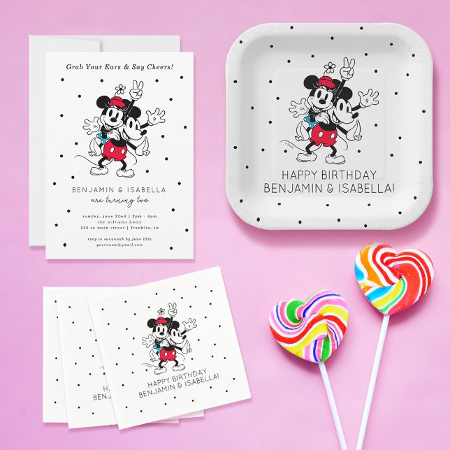 Mickey & Minnie | Twins Birthday Welcome Acrylic Sign | Zazzle mickey-minnie-twins-birthday-welcome-acrylic-sign-zazzle