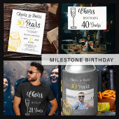 Cheers and beers 30th men casual birthday invitation