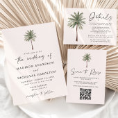 Minimal Palm Tree Wedding Invitation