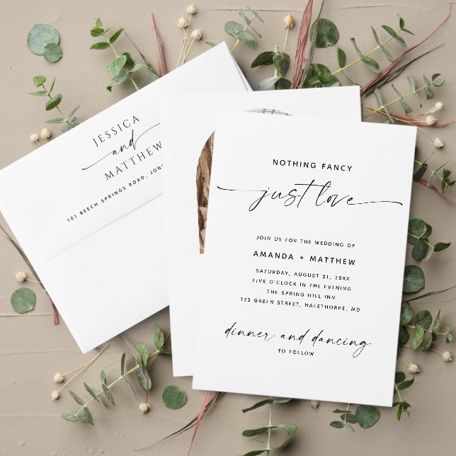 Terracotta fall wedding attire dress code palette enclosure card | Zazzle
