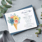 Floral Succulent Macaron | Bridal Shower Invitation