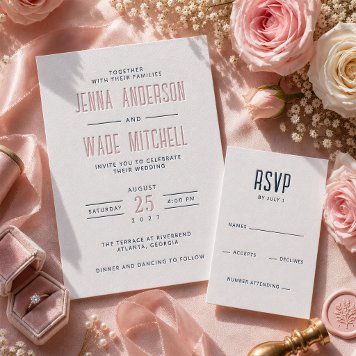 Modern Art Deco Typography Wedding