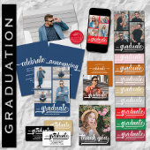 Photo Bold Graduate Script Graduation Party Brownie