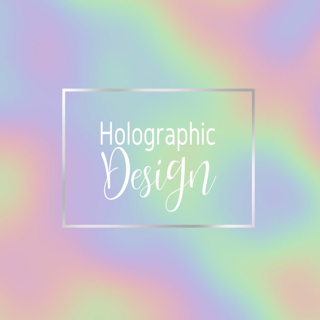 Modern Holographic Rainbow Effect Metal Frame Business Card | Zazzle
