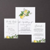 Modern Lemon Garden | Gray Return Address Label (Personalise this independent creator's collection.)