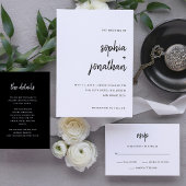 Modern Minimalist Script | Photo Wedding Invitation