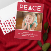 Modern Red White Christmas Tree Your Name Holiday Sugar Cookie (Personalise this independent creator's collection.)