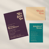Modern Retro | Teal Seal and Send All In One Invitation