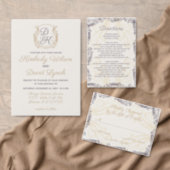 Gold Purple Vintage Wedding Envelope (Personalise this independent creator's collection.)