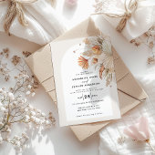 modern rustic botanical pampas grass Mr & Mrs Sugar Cookie