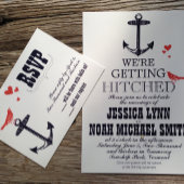 Nautical Baby Shower Coral Navy Whales Octopus Invitation