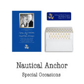 Nautical Anchor His Birthday Custom Invitations