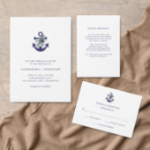 Nautical Flowers | Navy Blue Floral Bridal Shower Invitation (Personalise this independent creator's collection.)